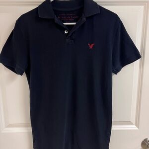 American Eagle Outfitters Black Polo Shirt